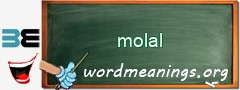 WordMeaning blackboard for molal